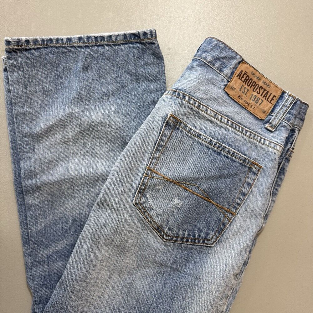 Aeropostale Light Blue Bootcut Jeans for Men